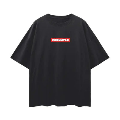 FNDMNTLS. Box Logo Graphic T-shirt by Shop FNDMNTLS - Tshirts, 100% Cotton, Box Logo