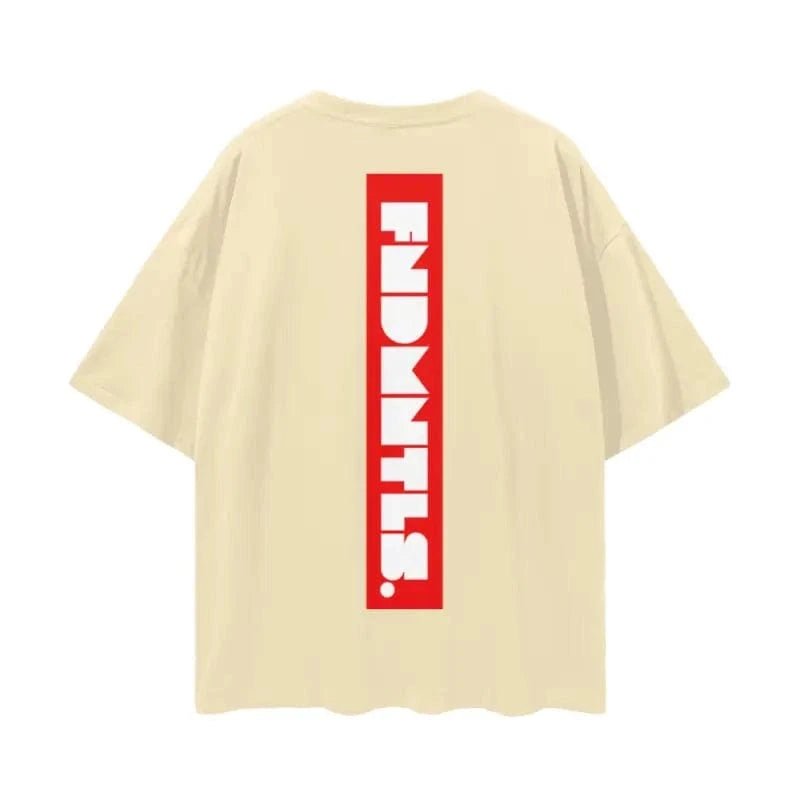 FNDMNTLS. Box Logo Graphic T-shirt by Shop FNDMNTLS - Tshirts, 100% Cotton, Box Logo