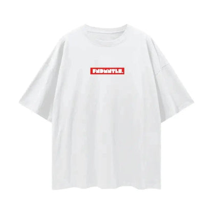 FNDMNTLS. Box Logo Graphic T-shirt by Shop FNDMNTLS - Tshirts, 100% Cotton, Box Logo
