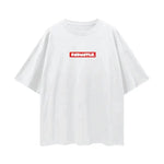 FNDMNTLS. Box Logo Graphic T-shirt by Shop FNDMNTLS - Tshirts, 100% Cotton, Box Logo