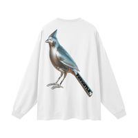 Chrome Cardinals Long Sleeve Graphic TShirt by Shop FNDMNTLS - Tshirts, 100% Cotton Shirt, Casual Wear