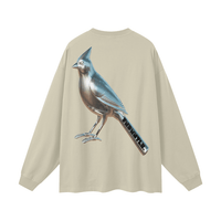 Chrome Cardinals Long Sleeve Graphic TShirt by Shop FNDMNTLS - Tshirts, 100% Cotton Shirt, Casual Wear