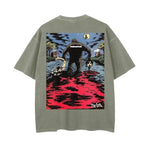 Crystal Lake Vintage Wash Drop Shoulder Graphic T-Shirt - 250 GSM