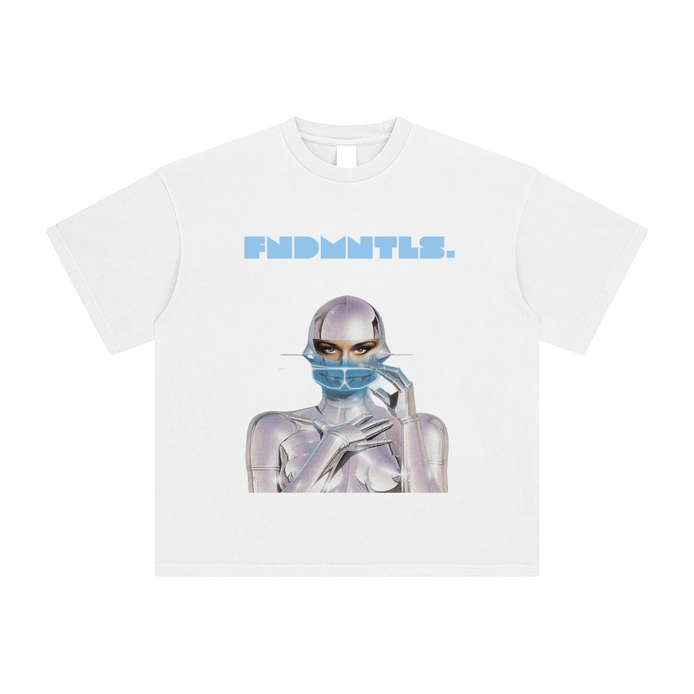 FNDMNTLS. Cyborg Enzyme Washed Black Graphic Tshirt by Shop FNDMNTLS - Tshirts, Casual Wear, Cotton T-Shirt