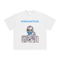 FNDMNTLS. Cyborg Enzyme Washed Black Graphic Tshirt by Shop FNDMNTLS - Tshirts, Casual Wear, Cotton T-Shirt