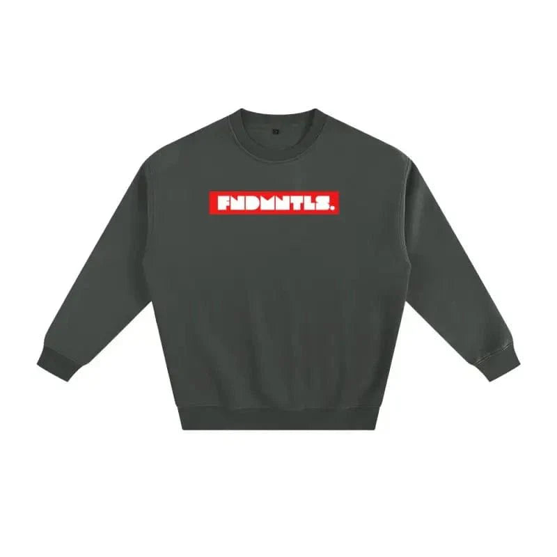 Fleeced Cotton Blend Graphic Sweatshirt by Shop FNDMNTLS - Tshirts, Autumn Winter Fashion, Casual Wear