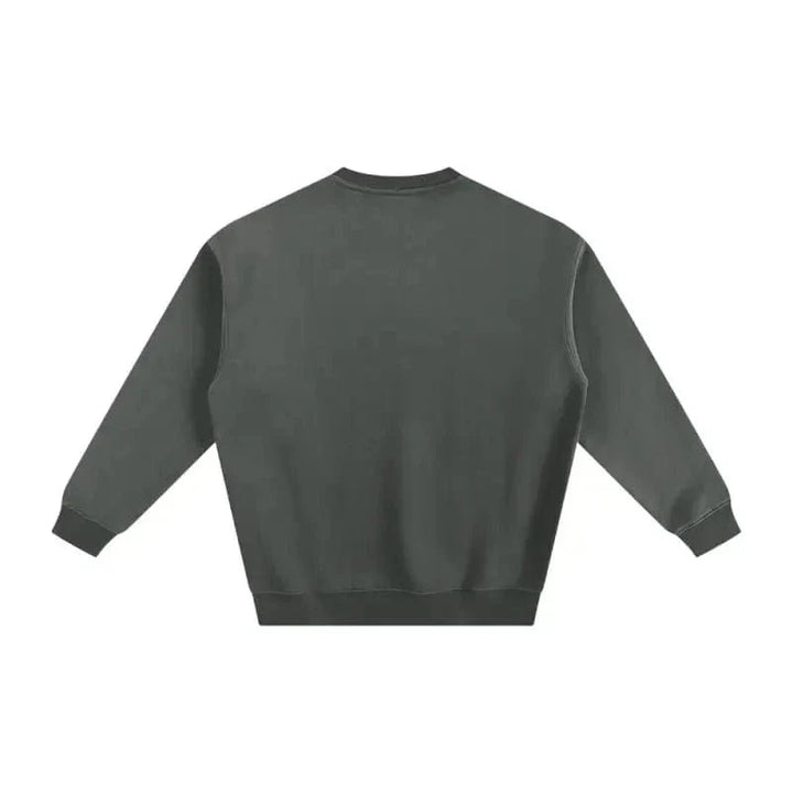 Fleeced Cotton Blend Graphic Sweatshirt by Shop FNDMNTLS - Tshirts, Autumn Winter Fashion, Casual Wear