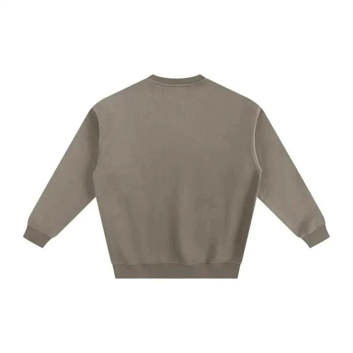 Fleeced Cotton Blend Graphic Sweatshirt by Shop FNDMNTLS - Tshirts, Autumn Winter Fashion, Casual Wear