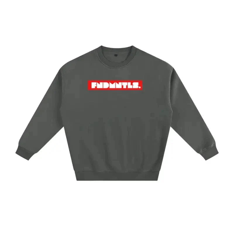Fleeced Cotton Blend Graphic Sweatshirt by Shop FNDMNTLS - Tshirts, Autumn Winter Fashion, Casual Wear
