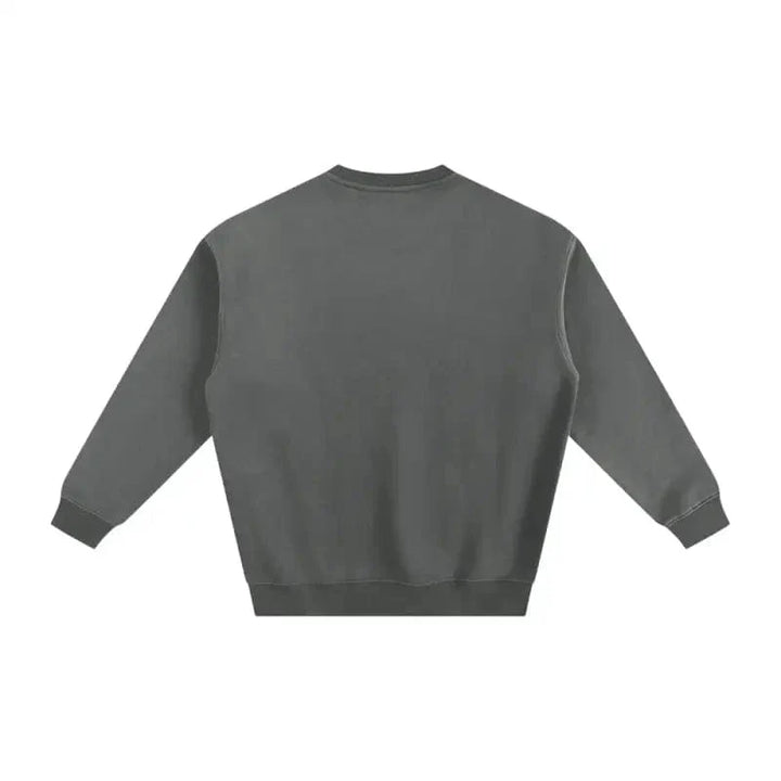 Fleeced Cotton Blend Graphic Sweatshirt by Shop FNDMNTLS - Tshirts, Autumn Winter Fashion, Casual Wear