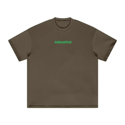 Green Logo Heavyweight Earth Tone Graphic T-Shirt by Shop FNDMNTLS - Tshirts, 100% Cotton, 100% Cotton Shirt