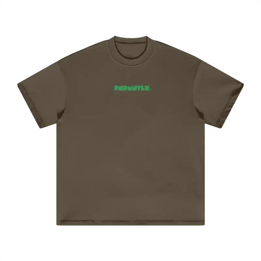 Green Logo Heavyweight Earth Tone Graphic T-Shirt by Shop FNDMNTLS - Tshirts, 100% Cotton, 100% Cotton Shirt