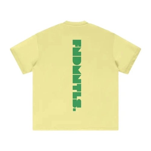 Green Logo Heavyweight Earth Tone Graphic T-Shirt by Shop FNDMNTLS - Tshirts, 100% Cotton, 100% Cotton Shirt