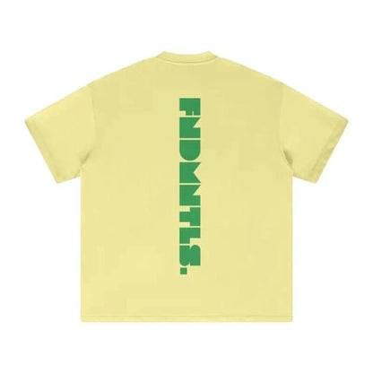 Green Logo Heavyweight Earth Tone Graphic T-Shirt by Shop FNDMNTLS - Tshirts, 100% Cotton, 100% Cotton Shirt