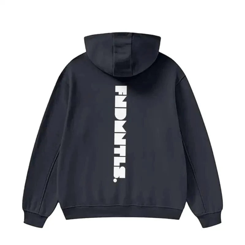 FNDMNTLS. High Neck Insulated Fleece Hoodie - Heretic-s Streetwear - Comfortable Fit - Daily Casual Wear