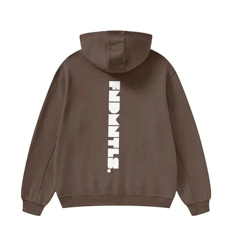 FNDMNTLS. High Neck Insulated Fleece Hoodie - Heretic-s Streetwear - Comfortable Fit - Daily Casual Wear