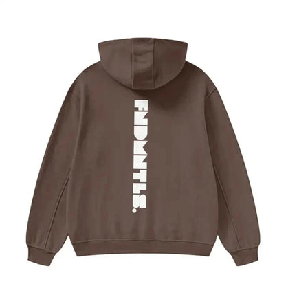 FNDMNTLS. High Neck Insulated Fleece Hoodie - Heretic-s Streetwear - Comfortable Fit - Daily Casual Wear