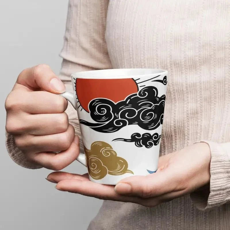 FNDMNTLS Latte Mug: Artistic Ceramic by Shop FNDMNTLS - Mug, ceramic mug, coffee ritual