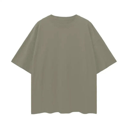 Oversize Deep Drop Blank Tee by Shop FNDMNTLS - Tshirts, Casual Wear, Cotton T-shirt