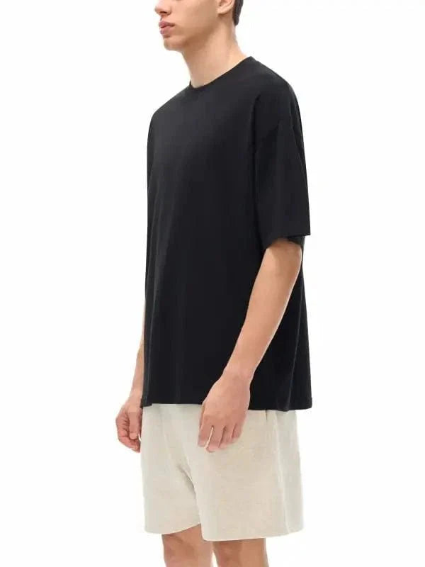 Oversize Deep Drop Blank Tee by Shop FNDMNTLS - Tshirts, Casual Wear, Cotton T-shirt