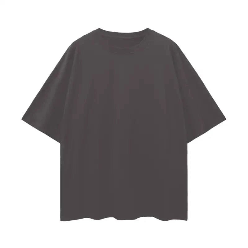 Oversize Deep Drop Blank Tee by Shop FNDMNTLS - Tshirts, Casual Wear, Cotton T-shirt