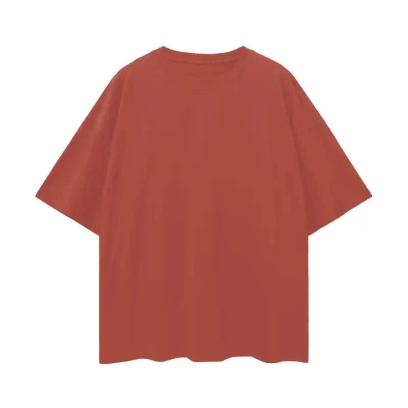 Oversize Deep Drop Blank Tee by Shop FNDMNTLS - Tshirts, Casual Wear, Cotton T-shirt