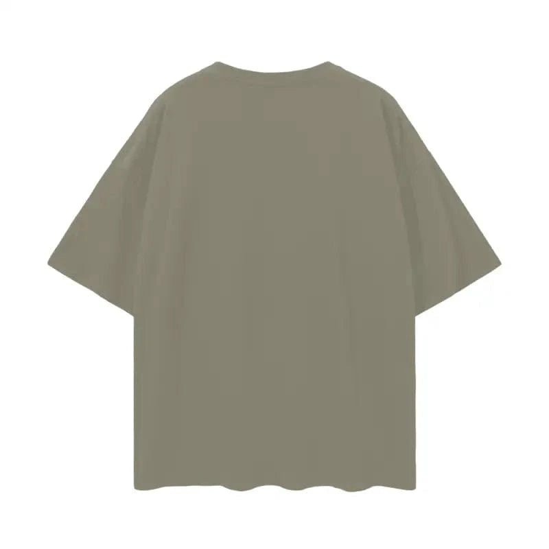 Oversize Deep Drop Blank Tee by Shop FNDMNTLS - Tshirts, Casual Wear, Cotton T-shirt
