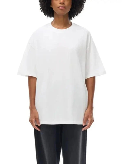 Oversize Deep Drop Blank Tee by Shop FNDMNTLS - Tshirts, Casual Wear, Cotton T-shirt