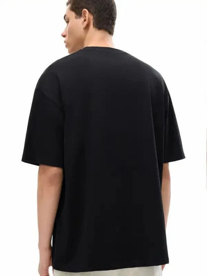 Oversize Deep Drop Blank Tee by Shop FNDMNTLS - Tshirts, Casual Wear, Cotton T-shirt
