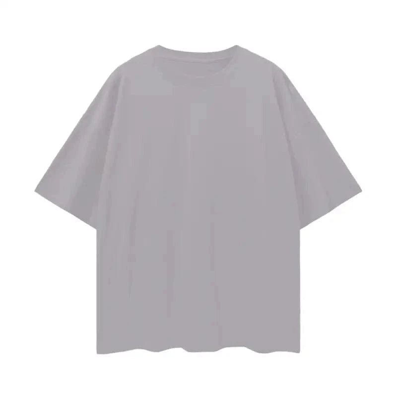 Oversize Deep Drop Blank Tee by Shop FNDMNTLS - Tshirts, Casual Wear, Cotton T-shirt