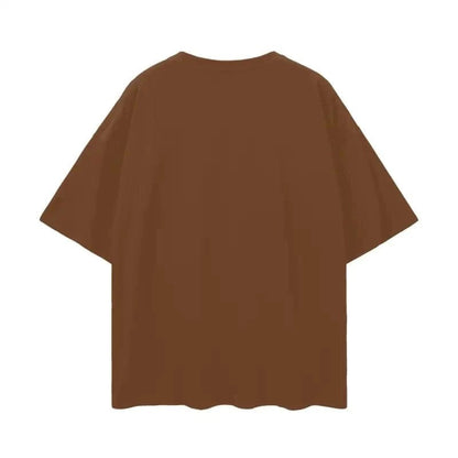 Oversize Deep Drop Blank Tee by Shop FNDMNTLS - Tshirts, Casual Wear, Cotton T-shirt