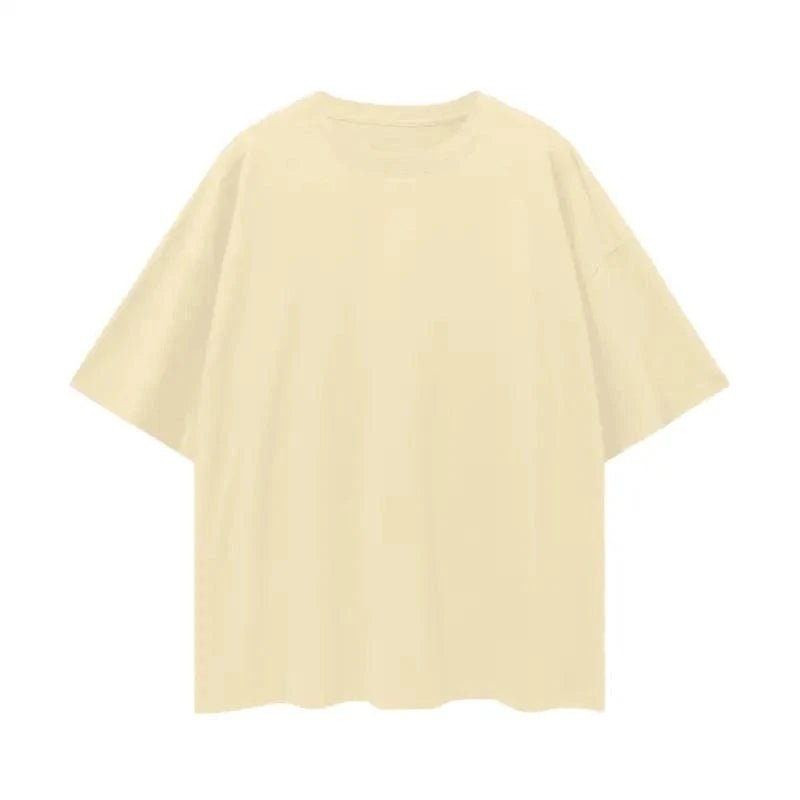 Oversize Deep Drop Blank Tee by Shop FNDMNTLS - Tshirts, Casual Wear, Cotton T-shirt