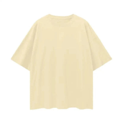 Oversize Deep Drop Blank Tee by Shop FNDMNTLS - Tshirts, Casual Wear, Cotton T-shirt