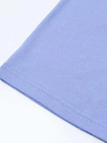 Oversize Deep Drop Blank Tee by Shop FNDMNTLS - Tshirts, Casual Wear, Cotton T-shirt