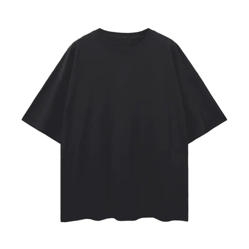 Oversize Deep Drop Blank Tee by Shop FNDMNTLS - Tshirts, Casual Wear, Cotton T-shirt