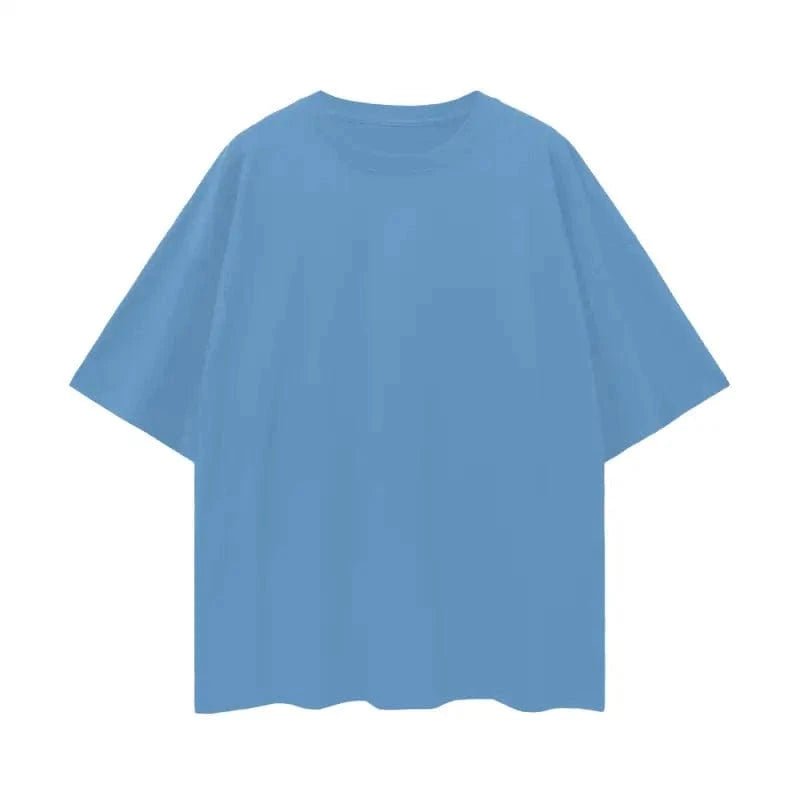 Oversize Deep Drop Blank Tee by Shop FNDMNTLS - Tshirts, Casual Wear, Cotton T-shirt