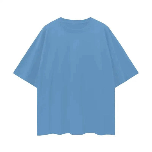 Oversize Deep Drop Blank Tee by Shop FNDMNTLS - Tshirts, Casual Wear, Cotton T-shirt