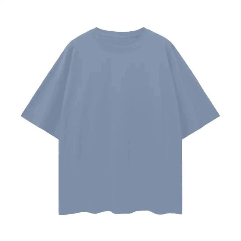 Oversize Deep Drop Blank Tee by Shop FNDMNTLS - Tshirts, Casual Wear, Cotton T-shirt