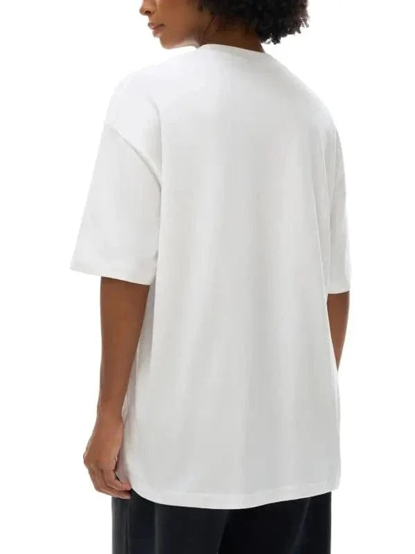 Oversize Deep Drop Blank Tee by Shop FNDMNTLS - Tshirts, Casual Wear, Cotton T-shirt