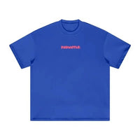 FNDMNTLS. Pink Logo Heavyweight Earth Tone Graphic T-Shirt by Shop FNDMNTLS - Tshirts, ,