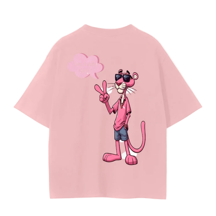 Pink Panther Unisex Seamless T-Shirt - 230 GSM by Shop FNDMNTLS - Tshirts, 100% Cotton, Casual Streetwear