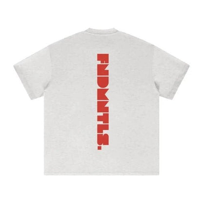 FNDMNTLS. Red Logo Heavyweight Earth Tone Graphic T-Shirt by Shop FNDMNTLS - Tshirts, 100% Cotton, 100% Cotton Shirt