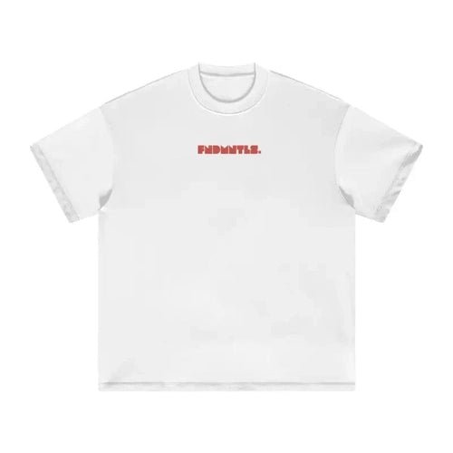 FNDMNTLS. Red Logo Heavyweight Earth Tone Graphic T-Shirt by Shop FNDMNTLS - Tshirts, 100% Cotton, 100% Cotton Shirt