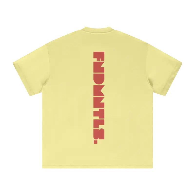 FNDMNTLS. Red Logo Heavyweight Earth Tone Graphic T-Shirt by Shop FNDMNTLS - Tshirts, 100% Cotton, 100% Cotton Shirt