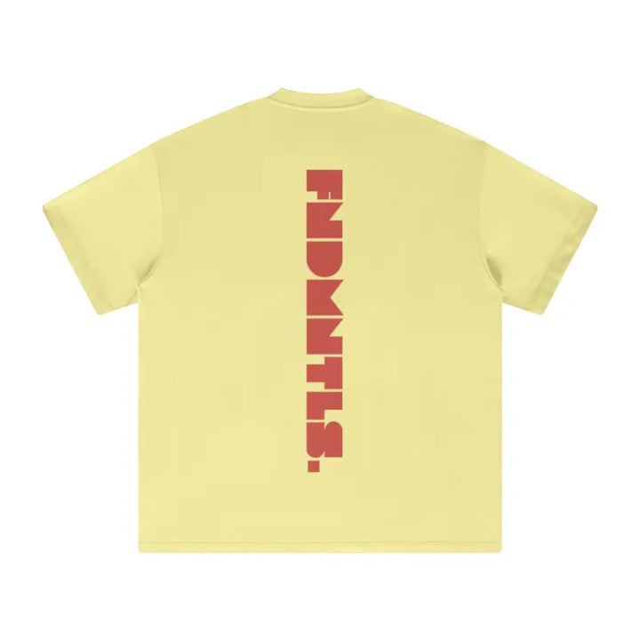 Red Logo Heavyweight Essential Tee 100% cotton streetwear product image | FNDMNTLS
