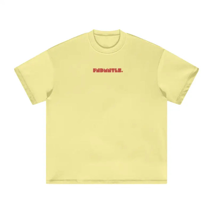 Red Logo Heavyweight Essential Tee 305 GSM cotton t-shirt | FNDMNTLS