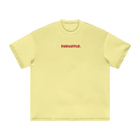 Red Logo Heavyweight Essential Tee 305 GSM cotton t-shirt | FNDMNTLS