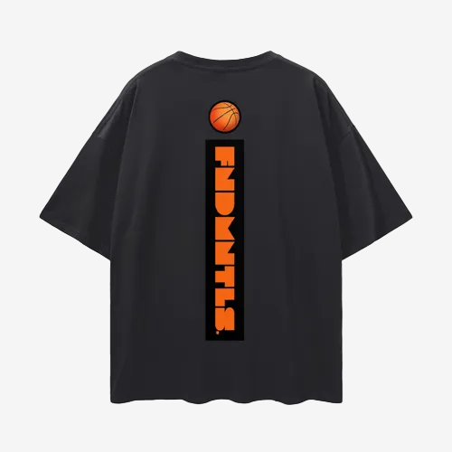 Shattered Back Board Oversize Deep Drop Shoulder Graphic Tshirt by Shop FNDMNTLS - Tshirts, Casual Streetwear, Cotton T-shirt