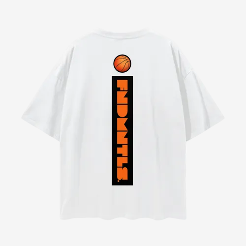 Shattered Back Board Oversize Deep Drop Shoulder Graphic Tshirt by Shop FNDMNTLS - Tshirts, Casual Streetwear, Cotton T-shirt