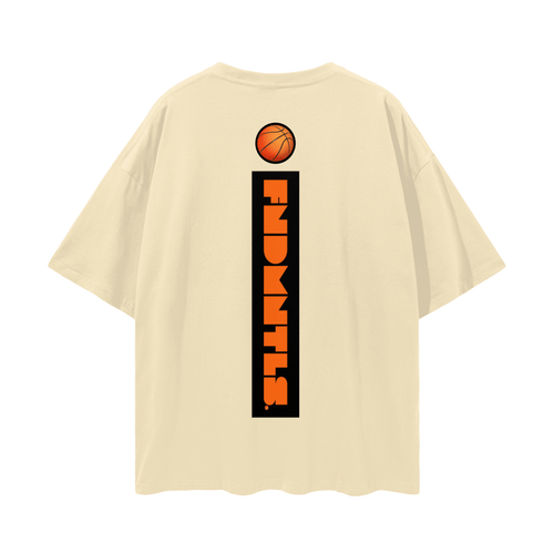 Shattered Back Board Oversize Deep Drop Shoulder Graphic Tshirt by Shop FNDMNTLS - Tshirts, Casual Streetwear, Cotton T-shirt